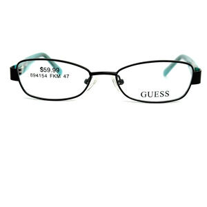 Guess Kids Eyeglasses Frames‎ GU9092 BLK Black Blue Rectangle 47-16-130 H19294
